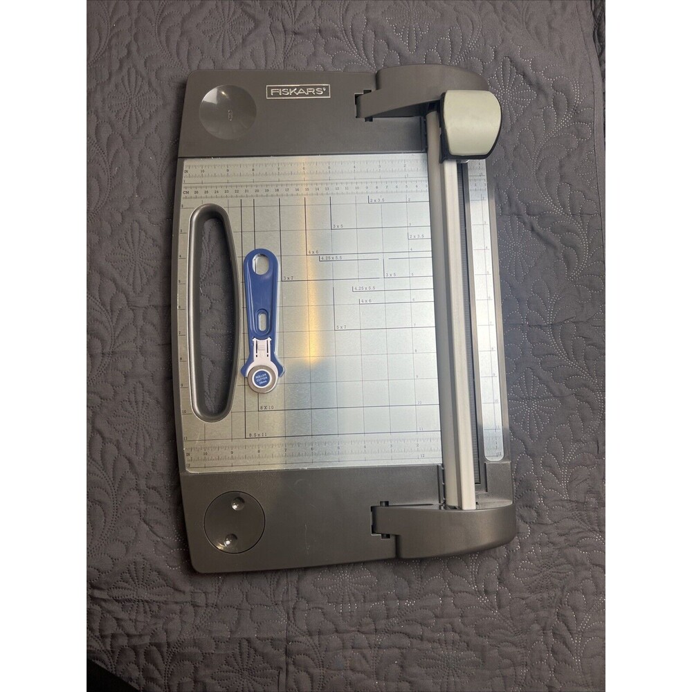 FISKARS Table Top 12" Rotary Paper Photograph Cutter Trimmer Scrapbook Desktop